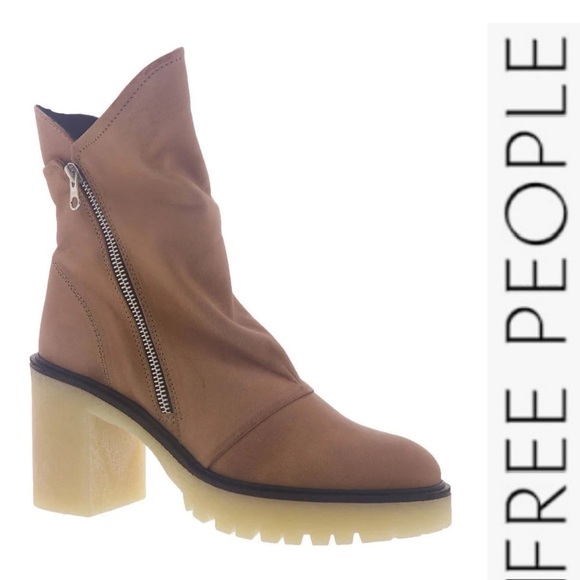 Free People Shoes - NWOT Free People Jack Zip Ankle Bootie Blush